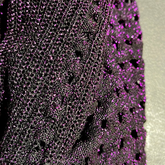 ROCK & REPUBLIC PURPLE GLITTER PULLOVER SWEATER - Picture 6 of 6